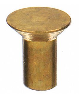 Pack of 1 LB - Approximately 220 Pieces 5/32 X 1/2 Solid Brass Round Head Rivet.279 Head Dia.117 Head Height, 
