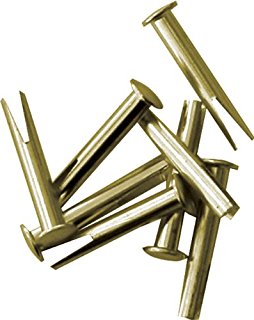 1/8 X 7/32 Semi Tubular Rivet Brass Nickel Oval Head 100 