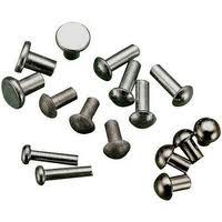 Pack of 1 Pound - Approximately 665 Pieces 1/8 X 1 Solid 1100F Aluminum Round Head Rivet Plain Finish