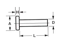 Rivets SIMPLE CALOTTE en laiton (T3)