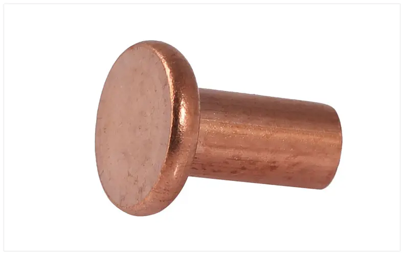 1" Length Under Head 1 lb Box Round Copper Solid Rivet 1/4" Body Diam 