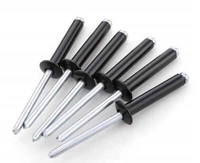 Aluminum Blind Rivet w/ Aluminum Mandrel BLACK, Dome Hd. 5/32x.251-.375  Grip