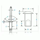 Pop Rivets for Metal Channel Moldings RIVET-HDW - CustomAutoTrim